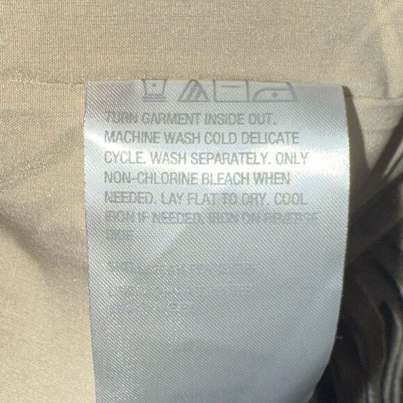 TWRHLL by Christie Brinkley Brushed Faux Melton Jacket with Fringe Tan NEW 2XL - Picture 7 of 8